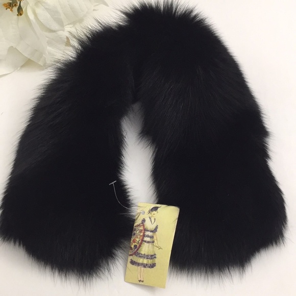 Vintage Accessories - Vintage Fox collar black